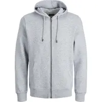Jack&Jones PLUS Plus Size Ensfarvet Hættetrøje Med Lynlås