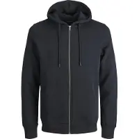 Jack & Jones Plus Size Ensfarvet Hættetrøje Med Lynlås