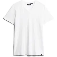 Superdry Superdrytil mænd. M1011889A Flammet T-shirt med V-udskæring, hvid (XXL), Casual, Bomuld, Korte ærmer