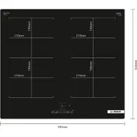 Bosch Induktionsplade PVQ611BB6E Serie 4, CombiZone, TouchSelect