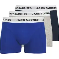 Jack & Jones Boksershorts 'JACJOE' blå / navy / grå-meleret / hvid