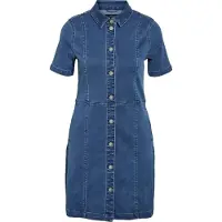 Noisy May Dame slim denim kjole Medium Blue Denim