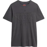 Superdry Superdrytil mænd. M1012218A Relaxed fit præget T-shirt Workwear sort (S), Casual, Bomuld, Korte ærmer