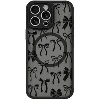 Mtp Products iPhone 14 Pro Stilfuldt beskyttende magnetisk cover - sorte sløjfer