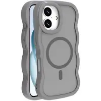 Mtp Products iPhone 16 Bølgekant magnetisk hybrid cover - Grå