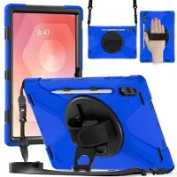 Mtp Products Samsung Galaxy Tab S11 Ultra Heavy Duty 360 Cover med Håndrem - Blå / Sort