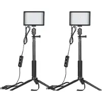 Neewer Sæt ZC-10S to lamper LED + filtre + stativer
