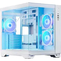 Chieftec Visio - Tower - ATX (hærdet glas) - ingen strømforsyning (ATX) - hvid - USB/Lyd