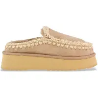 Mou Moutil kvinder. MU.FW681004A Clog Eskimo Platform beige læder træsko (38), mere end 10 cm, Ingen, Casual