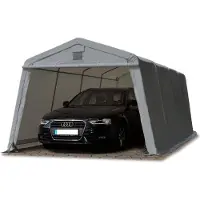 TOOLPORT 3,3x6,2m, Garagetelt, PE-teltdug, grå