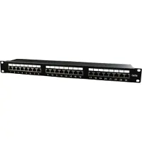 Gembird NPP-C524-002 - Patch panel med kabelstyring - CAT 5e - STP - sort - 1U - 19 - 24 porte