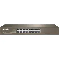 Tenda TEF1016D - Switch - 16 x 10/100 - desktop, monterbar på stativ