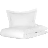 Turiform Baby sengetøj 70x100 cm - 100% økologisk bomuldssatin - Hvide jacquardvævet striber