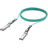 Ubiquiti - 10GBase-AOC direct attach cable - SFP+ til SFP+ - 5 m. - 3 mm - fiberoptik - Active Optical Cable (AOC) - akvamarin