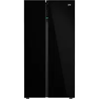 Beko GN163140ZGBN, Fritstående, Amerikansk dør, Sort, Berøring, LED, På døren