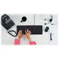 Cherry STREAM KEYBOARD - Tastatur - USB - spansk - tastkontakt: SX - sort