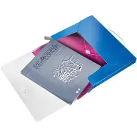 Leitz WOW - Boksfil - rygbredde: 30 mm - for A4 (210 x 297 mm) - kapacitet: 250 ark - metalblå