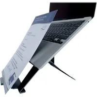 R Go Tools R-Go Document laptop stand Riser - Stander til notebook - ergonomisk foldning og justerbar, med dokumentholder, AGR-certificeret - 10 - 22 - sort