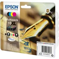 Epson Blækpatron MultiPack Bk,C,M,Y XL, 12,9 ml T1636 Modsvarer: N/A