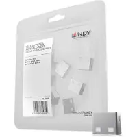 Lindy USB-portlåsesæt hvid 10 dele uden nøgle, 40464