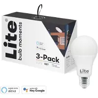 Lite bulb moments A60 RGB 2700-6500K E27 9W Hvid og farve atmosfære 3 pakke