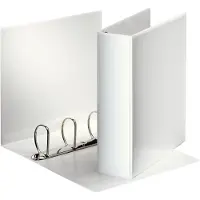Esselte Vinduesringbind A4 60mm hvid 4-rings D-mekanisme 49706 - (10 stk.)