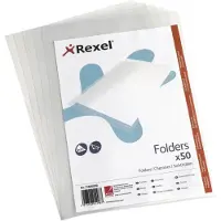 Rexel - L-formet mappe - for A4 (210 x 297 mm) - Krystalklar (pakke med 250)