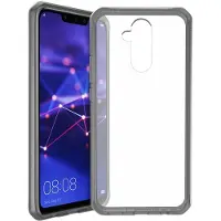 Itskins HYBRID // FROST MKII - Bagsidecover til mobiltelefon - polykarbonat - sort, gennemsigtig - for Huawei Mate 20 Lite