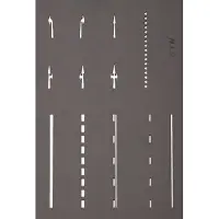 Noch Street Marking Templates, N (1:160), Grå