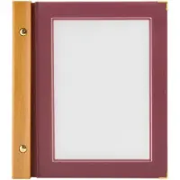 Securit A5 WOOD menuomslag i vinrød