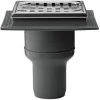 Purus Maxiflex 75 mm afløbsskål til beton, uden studs, lodret