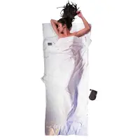Cocoon let rejsesovepose, rektangulær, 220 x 90 cm, 100 % bomuld, naturfarvet