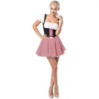 Usorteret Dirndl Eva, rød og sort