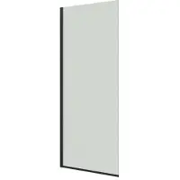 Dansani D101-03 fast væg 197,5 x 97-99 cm sort/klart glas