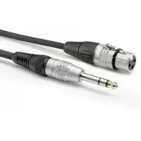 Sommer cable HBP-XF6S-0600 Audio Adapterkabel [1x Jackstik 6.3 mm (stereo) - 1x XLR-bøsning 3-polet] 6.00 m Sort