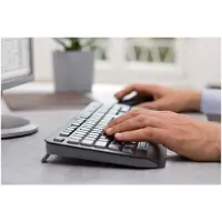 Cherry GENTIX DESKTOP - Sæt med mus og tastatur - trådløs - 2.4 GHz - fransk - sort