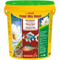 Sera Pond Mix Royal, Dam fisk, Tør fiskefoder, Mix, Stor, Mellem, Lille, 3,5 kg, 21 L