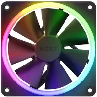 NZXT F120 RGB - Black - Kabinet køler - 120mm - Sort med RGB LED lys - 28 dBA