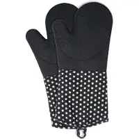 Wenko 2102167100, Mitt-sæt, Sort, Bomuld, Silikone, 30 °C, 185 mm, 375 mm