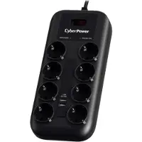 Cyberpower P0820SUF0-DE - 8-Port Surge Protection (with 2x USB-A Ports)
