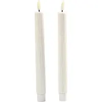 Sirius Home Sirius Smilla genopladeligt kronelys 2 stk. - hvid - H 25 cm