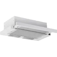Silverline SL 1152 V3 - Hætte - teleskopisk - bredde: 59.8 cm - dybde: 30.5 cm - udtrækning og recirkulation (-) - hvid/stål