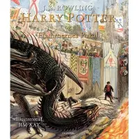 Gyldendal Harry Potter Illustreret 4 - Harry Potter og Flammernes Pokal - Ungdomsbog - hardcover