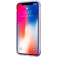 Itskins NANO // DUO Zero Gel 2 in 1 - Bagsidecover til mobiltelefon - termoplastisk polyuretan (TPU), Impacthane - gennemsigtig, lyselilla - 5.8 (pakke med 2) - for Apple iPhone X, XS