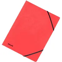 Esselte Elastikmappe uden klapper FSC A4 Rød - (25 stk.)