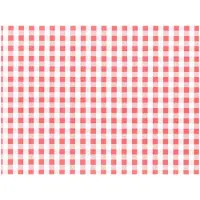 Papstar Dækkeserviet Vichy Karo (B)400 x (D)300 mm lavet af papir, 60 gsm, rød/hvid ternet - 1 stk (84346)