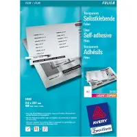 Avery Zweckform 3480 - Selv-klæbende - 140 micron - mat gennemsigtig - A4 (210 x 297 mm) 100 ark film