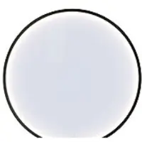 Dansani Moon rammespejl Ø75 cm med LED lys, sort