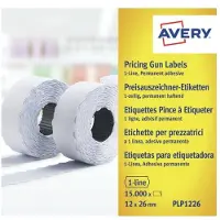 Avery-Zweckform Prisetiket PLP1226 hvid 26x12 mm permanent klæbende - (15.000 etiketter)