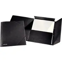 Esselte 3-klap elastikmappe A4 sort